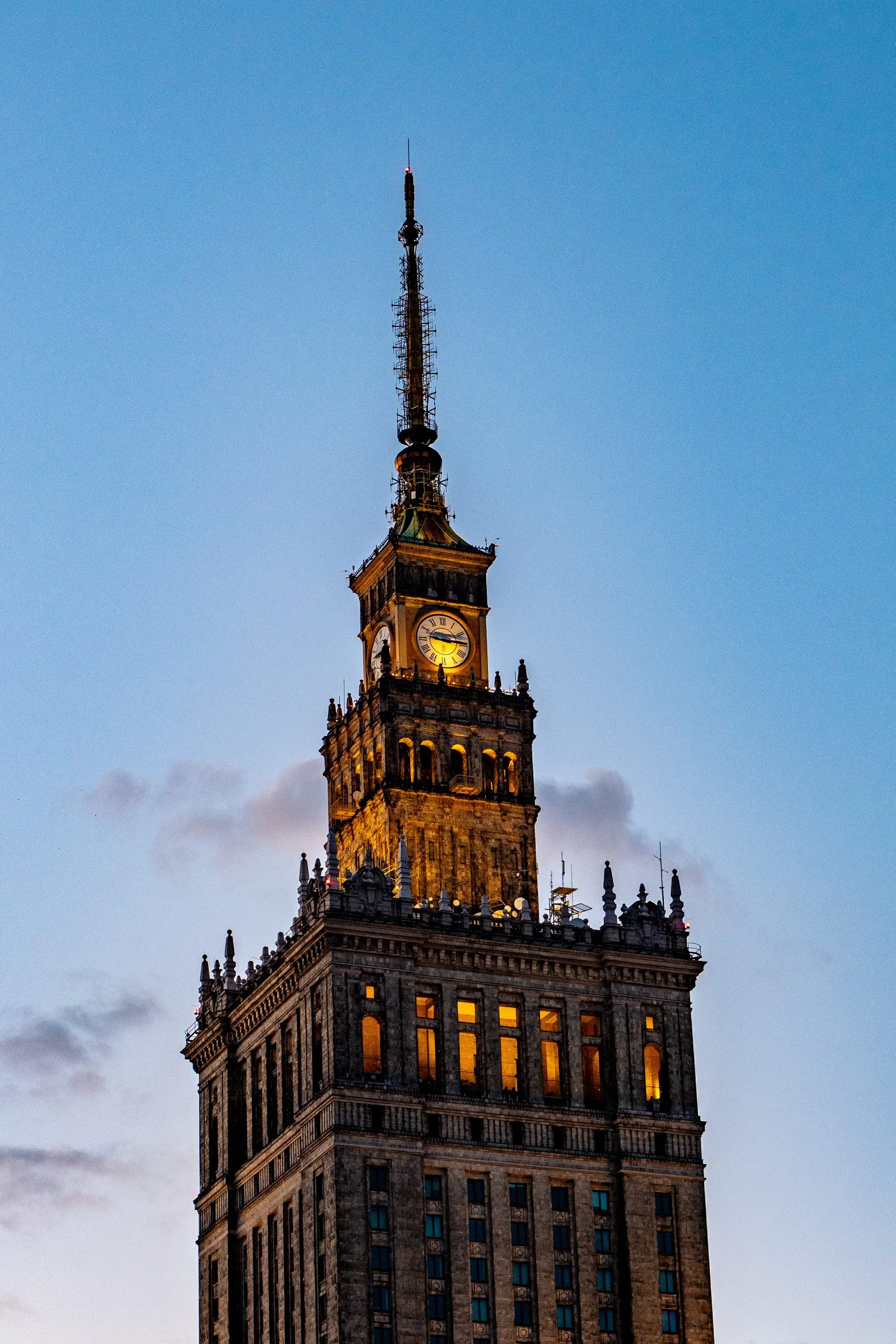 Palace of Culture and Science, Warsaw. Photograph by Marian Kozaczewski.