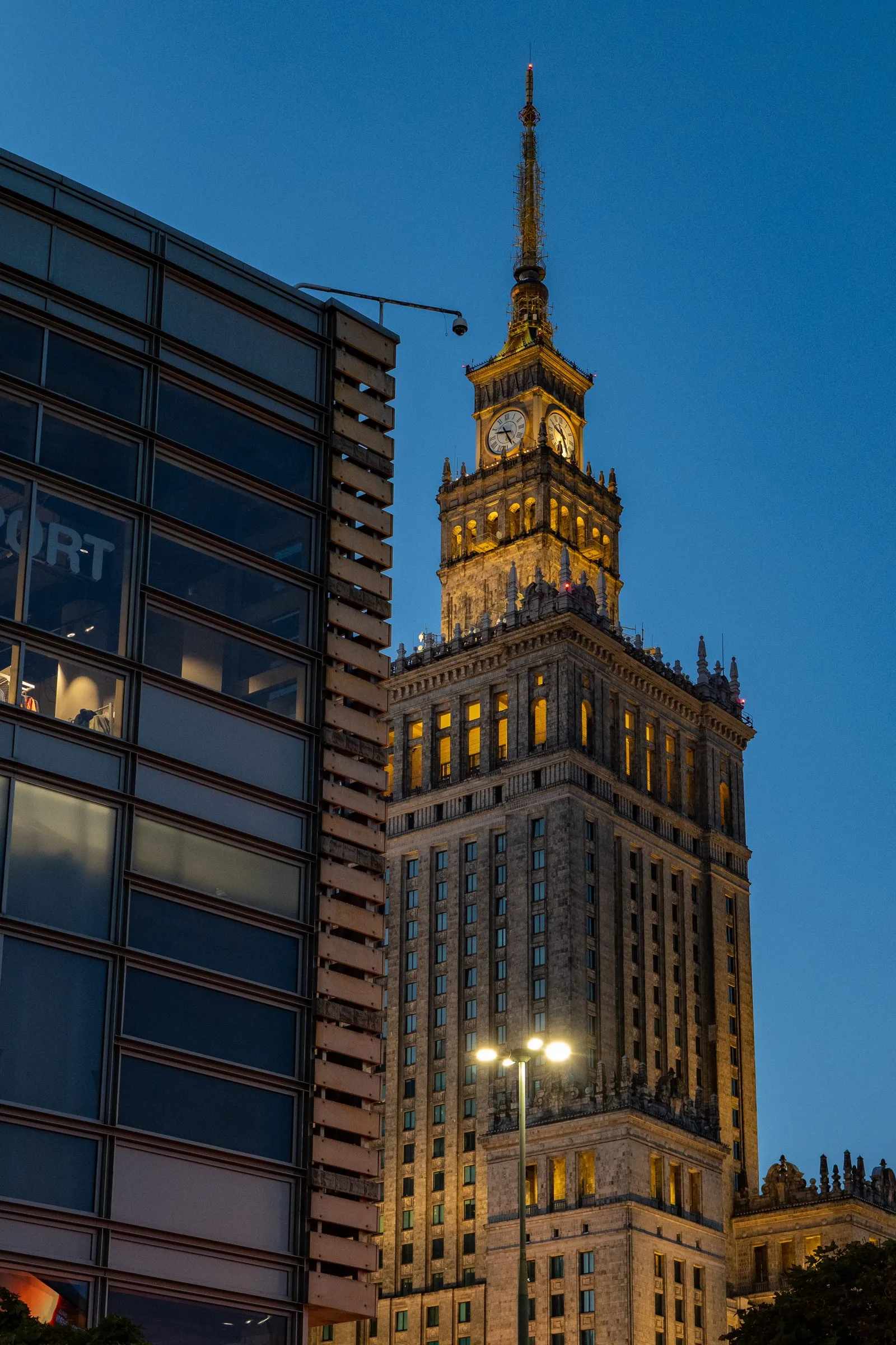 Palace of Culture and Science, Warsaw. Photograph by Marian Kozaczewski.