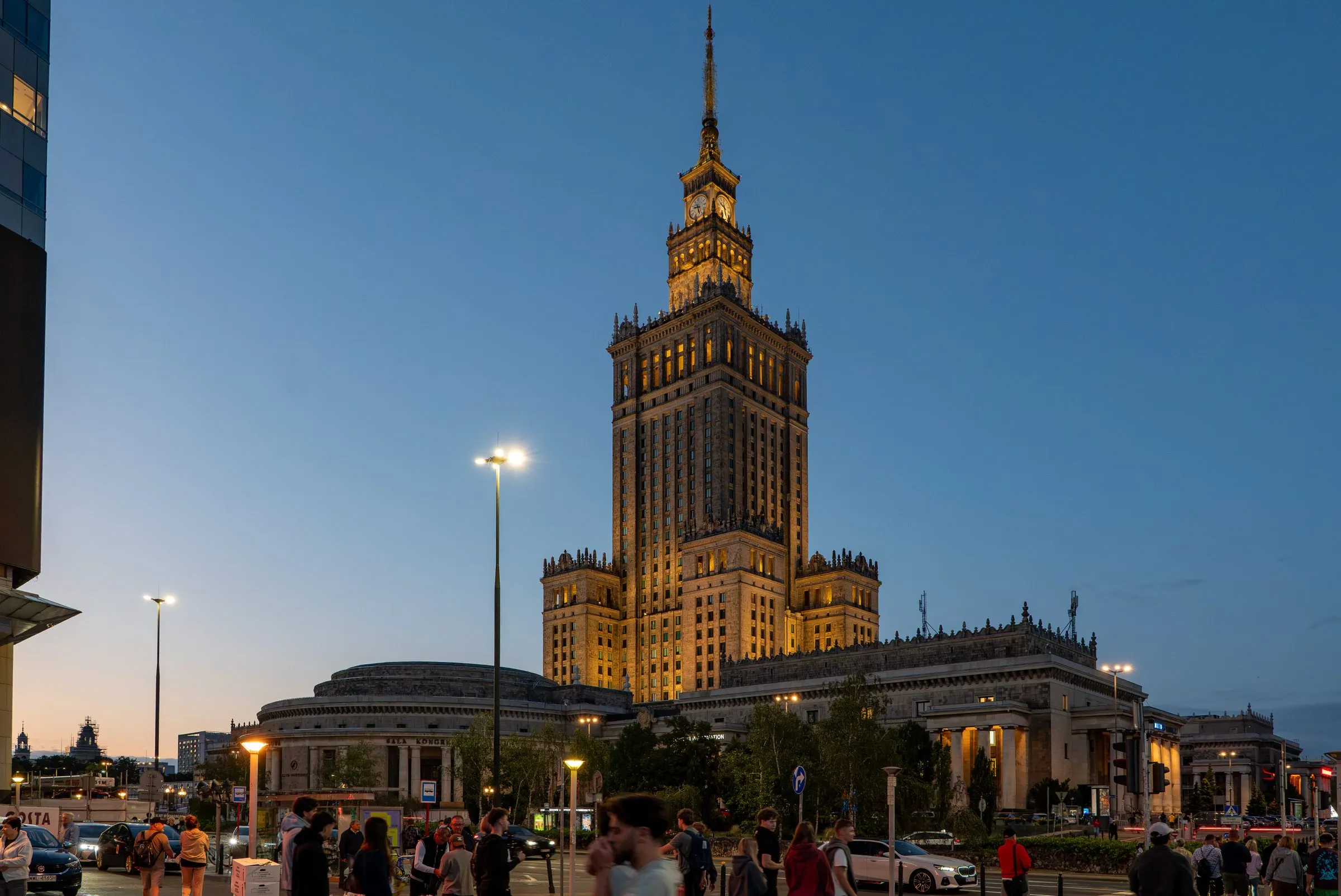 Palace of Culture and Science, Warsaw. Photograph by Marian Kozaczewski.