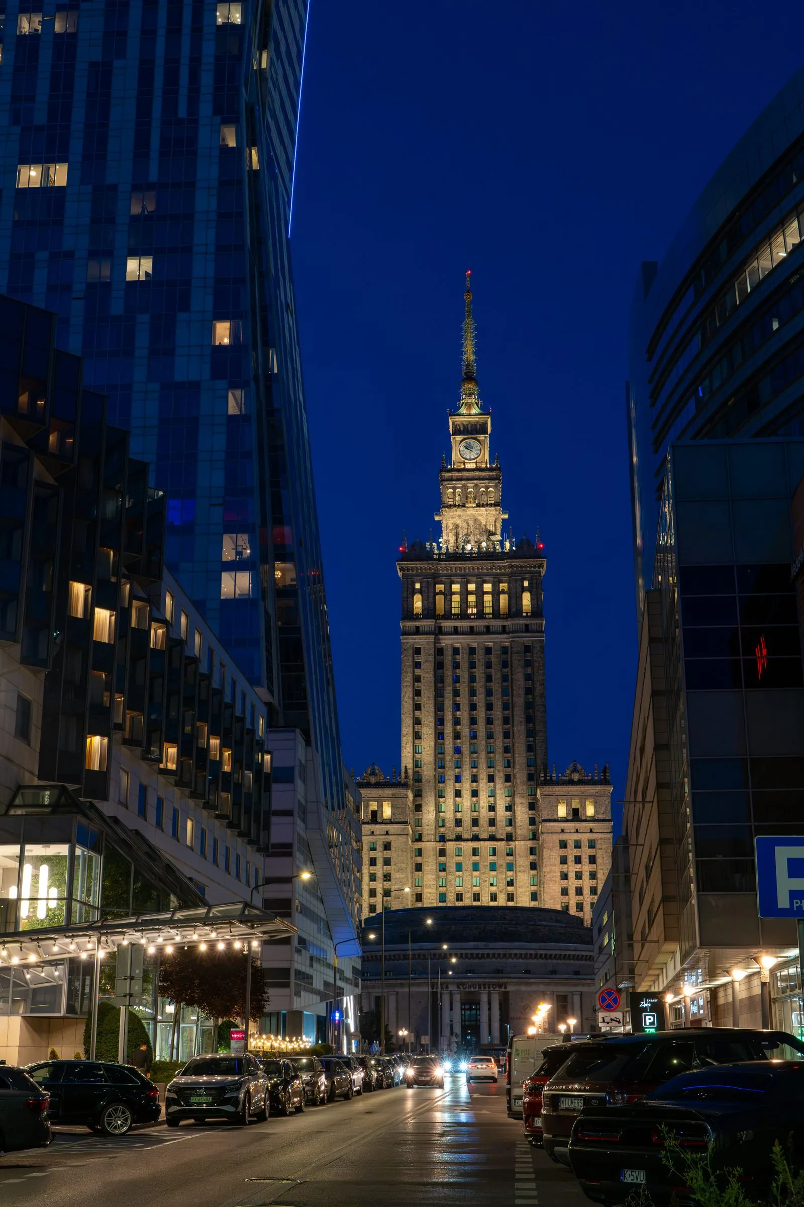 Palace of Culture and Science, Warsaw. Photograph by Marian Kozaczewski.